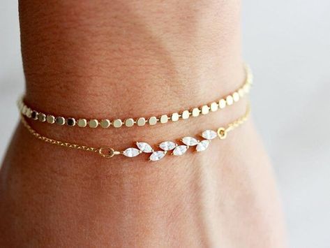 Piercing, Bracelets, Bracelet Set, Crystal Bracelets, Gold Bracelet, Dainty Jewelry, Bracelet Gift, Dainty Bracelets, Jewelry Accessories