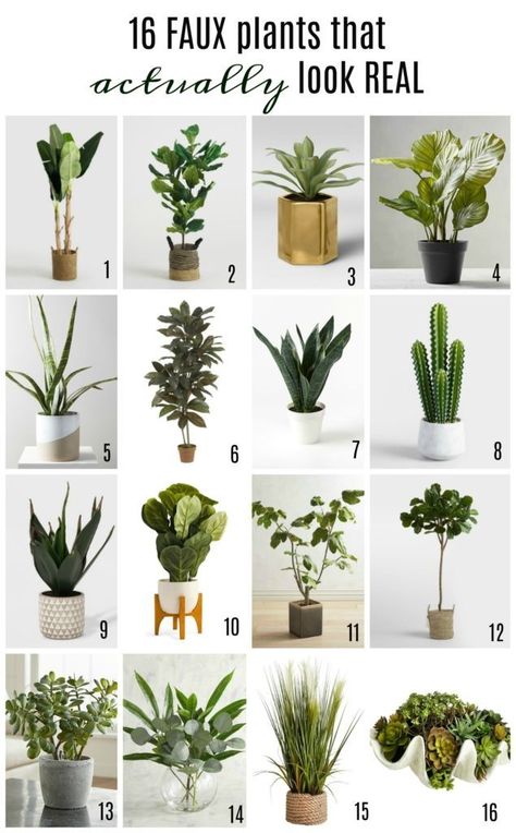 16 faux plants that actually look real Decoration, Gardening, Faux Plants Decor, Plant Decor Indoor, Artificial Plants Indoor Decor Ideas, Plant Decor, House Plants Decor, Artificial Plants Indoor, Large Fake Plants