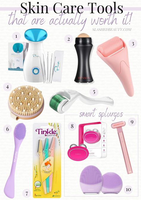 skin-care-tools-worth-it | Slashed Beauty Face Skin Care, Glow, Skin Care Devices, Sonic Facial Cleansing Brush, Facial Cleansing Brush, Popular Skin Care Products, Facial Cleansing, Facial Care, Beauty Devices