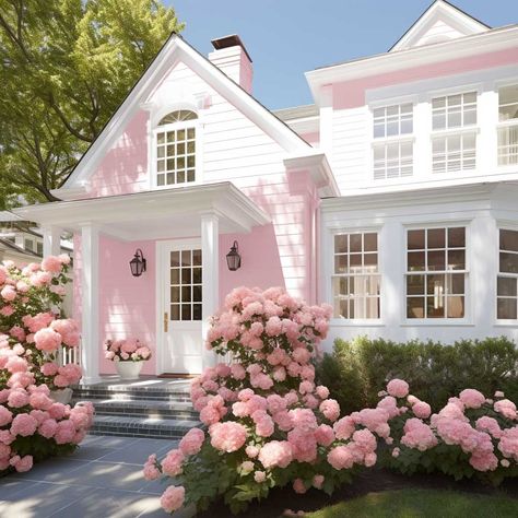 Design, Home Décor, Exterior, Architecture, Pink House Exterior, Pink House Interior, Pink Houses, Exterior Design, Cottage Home Exterior