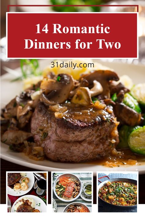Romantic Dinner Recipes for Two — for Valentine’s Day, anniversaries, date nights at home, or any special occasion. Desserts, Special Occasion, Romantic Dinners For Two At Home, Romantic Dinner Ideas For Two, Easy Romantic Dinner For Two, Romantic Dinner Ideas At Home, Romantic Dinner For Two, Couples Dinner Recipes, Date Night Dinners