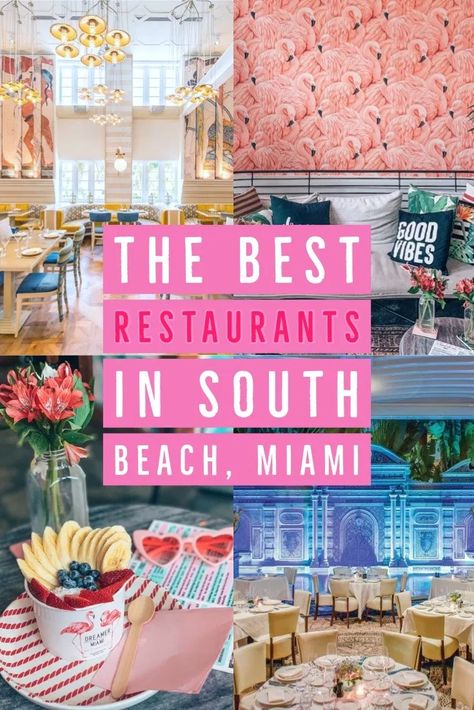 Best Restaurants in South Beach, Miami – From Cheap Eats to Fine Dining Florida, Trips, Miami Restaurants South Beach, Miami Beach Restaurants, South Beach Restaurants, Miami Restaurants, South Beach Miami, Miami Florida, Miami Food