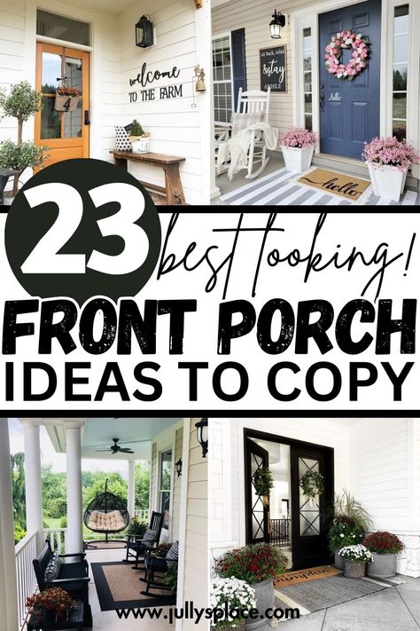 Front Porch Ideas Desserts, Decks, Oxford, Colonial, Gardening, Farmhouse Front Porch Ideas, Small Front Porch Ideas Farmhouse, Farmhouse Front Porch Decorating, Narrow Front Porch Decorating Ideas