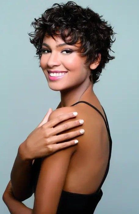 30 Best Short Curly Hair Styles: Top Haircuts for 2023 Capelli, Wavy Pixie Cut, Pixie Cut Curly Hair, Short Choppy Haircuts, Short Choppy Hair, Short Curly Haircuts, Curly Hair Styles, Curly Pixie Haircuts, Short Wavy Haircuts