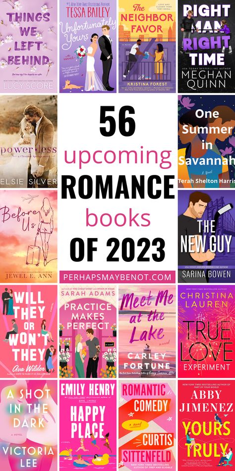 2023 is already shaping up to be a great year for romance novels, with some truly amazing upcoming releases! Whether you adore heart-fluttering love stories, spicy tales filled with passion and intrigue, or laugh-out-loud romantic comedies, there’s something for everyone on this list of 56 Exciting New Romance Books of 2023. From authors who are long-time romance favorites to debut authors making waves in the genre, get ready to add a few new favorite books to your shelf! Romance Books, Roman, Reading, Ideas, Mystery Romance Books, Good Romance Books, New Romance Books, Book Worth Reading, Book Club Books