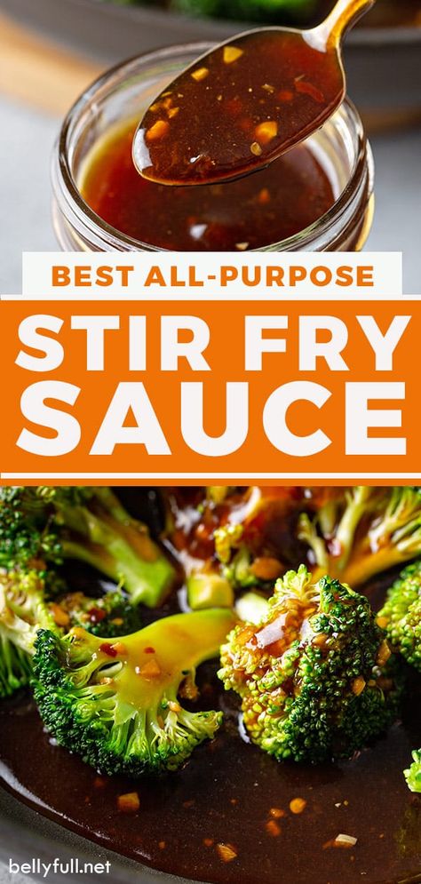 Keep this fantastic homemade Stir Fry Sauce on hand and make a restaurant quality Asian stir fry dinner in a flash. Delicious with chicken, beef, pork, shrimp, and vegetables. Over rice or noodles. This easy stir fry sauce recipe is made in minutes and can be used right away or stored for later. Salsa, Pasta, Thermomix, Stir Fry, Stir Fry Sauce, Stir Fry Sauce For Beef, Homemade Stir Fry Sauce, Spicy Stir Fry Sauce, Easy Stir Fry Sauce