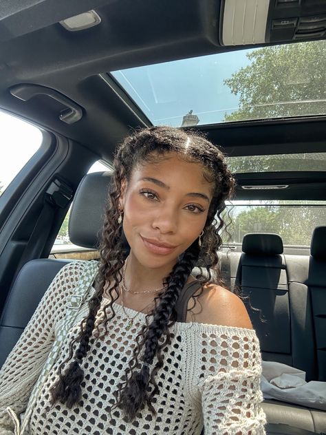 Braids On Curly Hair, Curly Braided Hairstyles, Curly Braids, Curly Braided Hair, Braids For Curly Hair, Curly Hair Braids, Curly Girl Hairstyles, Cute Curly Hairstyles, Curly Hair With Braids