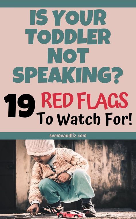 A toddler speech delay may be nothing to worry about. But there are some signs and red flags parents need to be aware of before deciding to take a 'wait and see' approach when it comes to your toddler's language development. See the full list here via @seemeandliz #LanguageDevelopment #Toddlers #ChildDevelopment #EarlyYears #SLP Parenting Tips, Ideas, Parents, Speech Delay Toddler, Tantrums Toddler, Parenting, Parenting Toddlers, Early Childhood Development, Toddler Speech