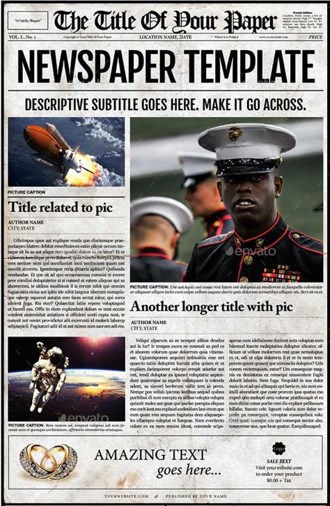 44+ Amazing Newspaper Templates Available In PSD & Indesign Formats High School, Videos, Portrait, Diy, Newspaper Format, Newspaper Template Design, Newspaper Layout, Digital Newspaper, Newsletter Design