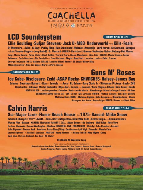 Coachella Valley Music and Arts Festival Ellie Goulding, Coachella, Eminem, Gary Clark Jr, Gary Clark, Run The Jewels, Dj Mustard, Talley, Joey Badass