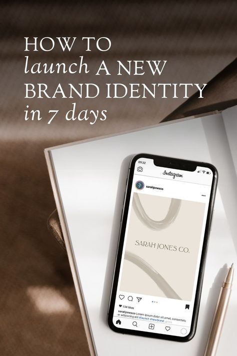 How to launch a new brand identity in 7 days Business Launch Announcement Social Media, Online Branding, Brand Marketing, Brand Strategy, Social Media Branding, Product Launch, Social Media Branding Design, Brand Promotion, Business Marketing Plan