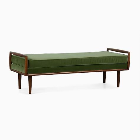 West Elm, Velvet Bench, Velvet Cushions, Leather Bench, Mid Century Bench, Upholstered Bench, Living Room Bench, Modern Bench, Oversized Furniture