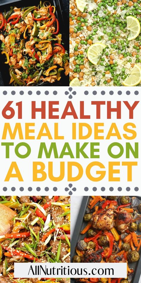 Cheap Healthy Recipes, Cheap Easy Healthy Meals, Cheap Healthy Dinners, Budget Dinner Recipes, Cheap Meal Plans, Low Budget Meals, Cheap Family Meals, Healthy Budget, Best Diet Foods