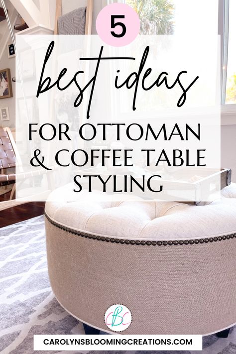 Dressing, Ideas, Upholstered Coffee Tables, Coffee Table Vs Ottoman, Round Ottoman Coffee Table, Upholstered Ottoman Coffee Table, Ottoman Coffee, Ottoman Coffee Table Decor, Coffee Table Ottoman