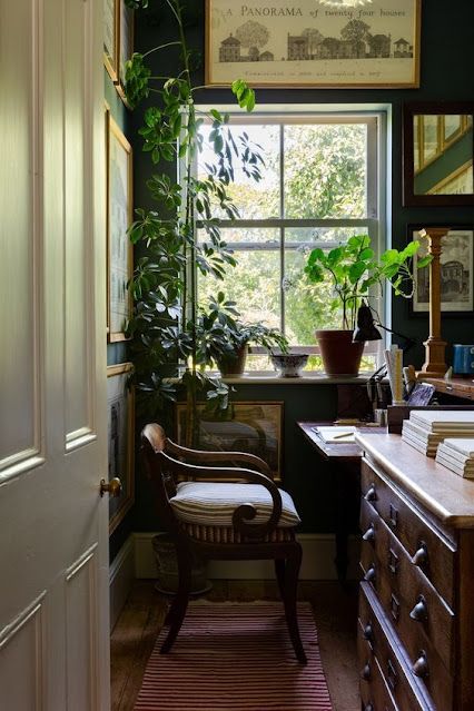 Small but Wonderful Home Office | Content in a Cottage House Design, Home Office, Interior, Home, Interior Design, Victorian Homes, Architect House, Antique House Decor, House Interior