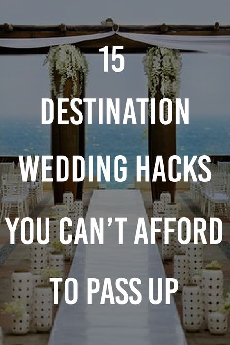 Heading to the beach for your wedding? Here are 15 destination wedding hacks that you CAN'T afford to pass up.   #destinationwedding #weddingplanning #weddingplanner #wedding #weddingideas #weddinghacks Parties, Affordable Destination Wedding, Cheap Destination Wedding, Diy Destination Wedding, Unique Destination Wedding, Destination Wedding Decor, Destination Wedding, Beach Destination Wedding, Destination Wedding Reception