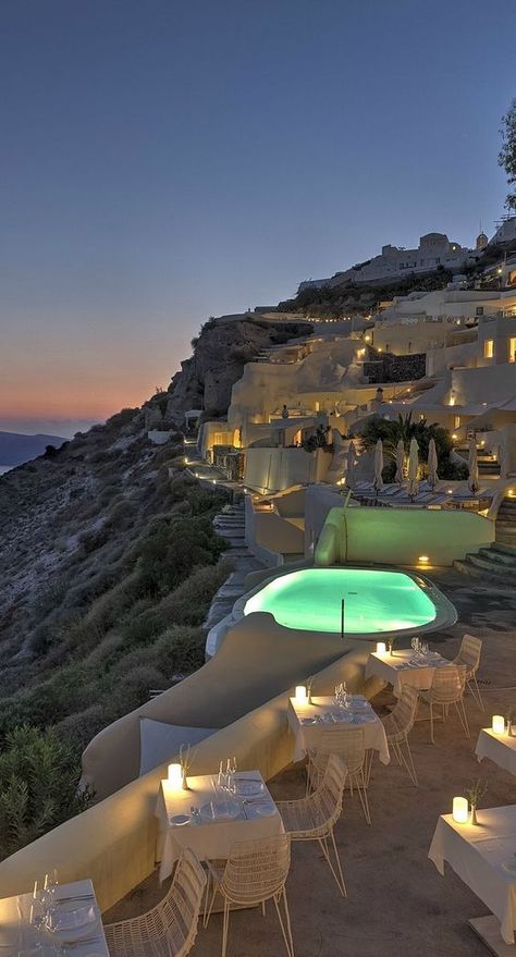 Mystique | Santorini | Greece | Resort | Luxury Travel | Destination Deluxe Hotels, San Diego, Mykonos, Summer, Holiday Places, Destinations, Places To Go, Vacation Spots, Places To Visit
