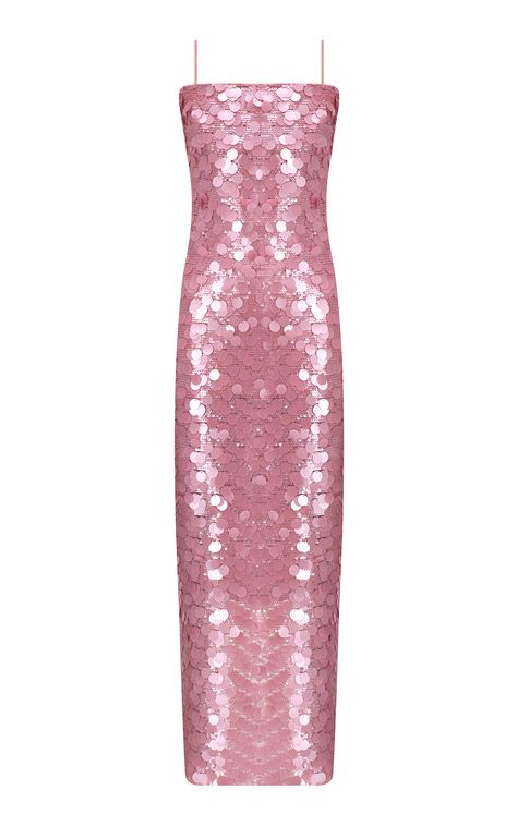The New Arrivals Ilkyaz Ozel - Phoenix Paillette Sequined Midi Dress - Pink - FR 42 - Only At Moda Operandi Haute Couture, Casual, Couture, Dress To Impress, Pink Midi Dress, Vestidos, Midi Dress, Column Dress, Formal Style
