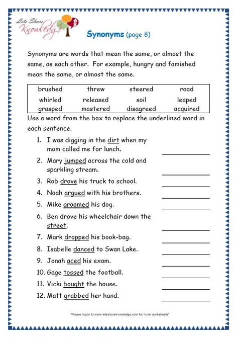 Worksheets, Synonyms And Antonyms, Vocabulary Words, Synonym Activities, Synonym, Synonym Worksheet, Adverbial Phrases, Compound Words, English Grammar Worksheets