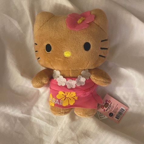 Hawaiian hello kitty plush pink plushy Kawaii, Pink, Girl, Cute, Random, Meme, Cute Plush, Sanrio, Hello Kitty Aesthetic