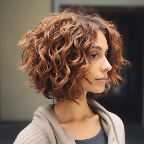The “Bubble Bob” Cut Is Trending – Here Are 25 Amazing Ideas For You Curly Stacked Bobs, Bob Cut, Wavy Pixie Cut, Bob Haircut Curly, Curly Lob, Short Curly Bob, Naturally Curly Bob, Haircuts For Curly Hair, Wavy Haircuts