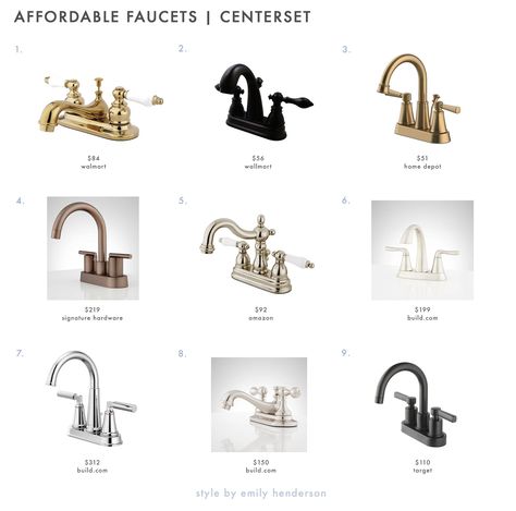 The Best Affordable Faucets For Your Bathroom Sink - Emily Henderson Hardware, Bathroom Taps, Bath Sink Faucet, Affordable Bathroom Faucet, Bathroom Faucets, Faucets Bathroom Vintage, Vintage Bathroom Faucet, Bathroom Faucets Farmhouse, Bathroom Sink