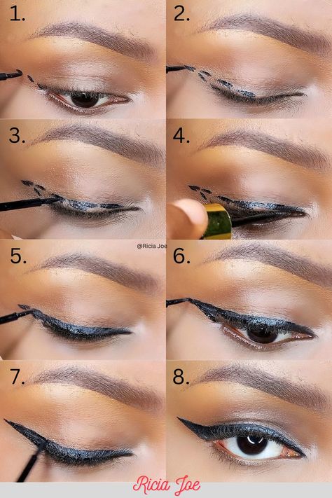 Easy eyeliner tutorial for beginners. Eyeliner, Maquillaje, Maquillaje De Ojos, Maquiagem, Simple Eyeliner, Makeup Step By Step, Simple Eyeliner Tutorial, Cat Eye Tutorial, Make Up