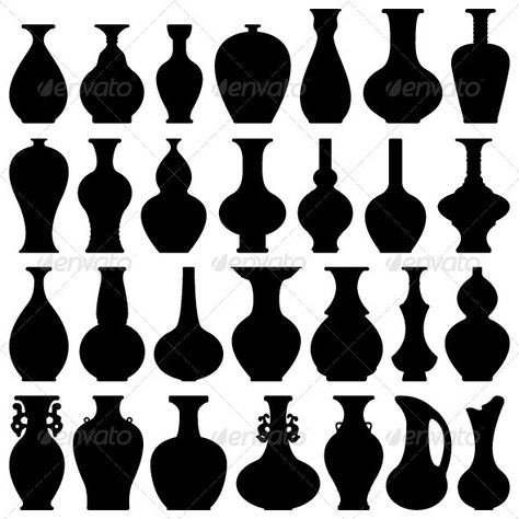 Flower Pot Pottery Vase in Silhouette Black - Man-made Objects Objects Coil Pottery, Pottery Vase, Ceramic Pottery, Thrown Pottery, Roseville Pottery, Slab Pottery, Ceramic Techniques, Pottery Techniques, Vase Design