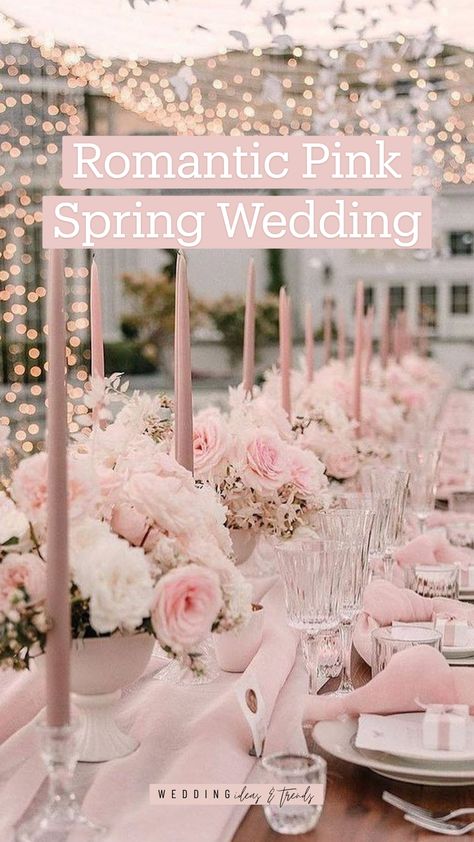We associate the spring season with floral pattern, regeneration, warm breeze, and the color pink. This sweet color goes hand in hand with this romantic season thanks to its freshness, which makes it the ideal choice for an incredibly light-hearted, spring wedding. Discover all the ways you can incorporate pink for a romantic spring wedding.