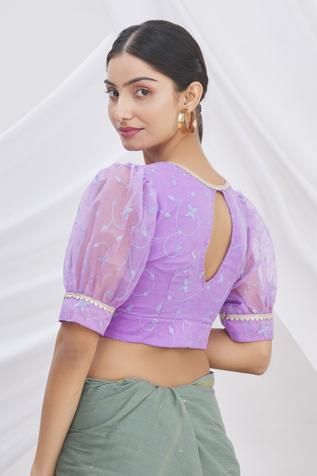 Shop for Arihant Rai Sinha Purple Organza Embroidered Saree Blouse for Women Online at Aza Fashions Outfits, Ideas, New Saree Blouse Designs, Saree Blouse, Organza Saree Blouse Designs, Fashionable Saree Blouse Designs, Saree Blouse Designs, Organza Saree Blouse Designs Latest, Sarees