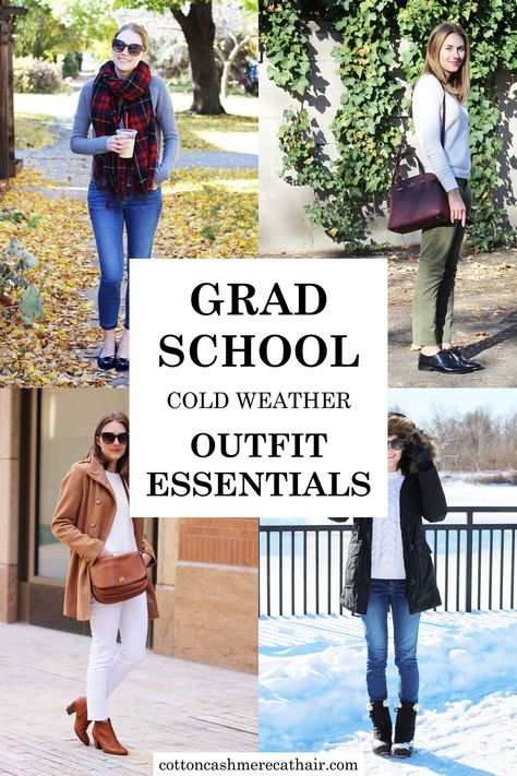 Graduate School Aesthetic Outfit, Grad School Aesthetic Outfit, Grad Student Aesthetic Outfit, Academic Conference Outfits Women, Exam Outfit College, Phd Student Outfit, Postgraduate Outfit, Graduate School Outfits, Phd Outfit