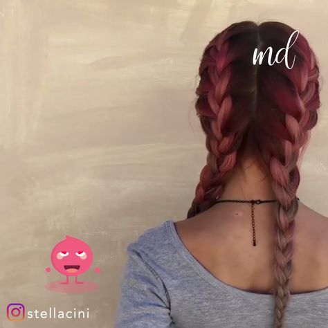 Double french braids to make the summer days so much more comfortable! Diy, Braided Hairstyles, Plaited Ponytail, Videos, Braided Ponytail, Plaits Hairstyles, Two French Braids, French Plait Hairstyles, French Braid Ponytail
