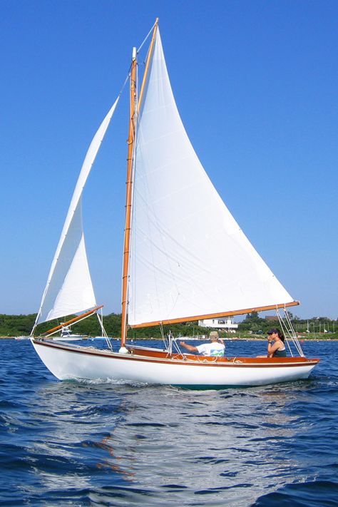 Carl Kaufmann’s CHIPS is a Block Island 19, a handsome daysailer that he designed and built on Rhode Island’s Block Island. Carl makes guitars and other stringed instruments and brings that level of craftsmanship to his boatbuilding. #sailboat #boatbuilding #sailing #boats #smallboats Sailing Yachts, Sailboat, Sailboat Yacht, Boat Building, Yatch Boat, Boat Design, Sail Boats, Sailboats, Boat