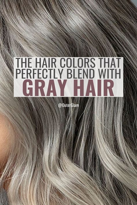 Whether you're looking to enhance your natural gray or considering a new color, this article is for you. If you want to discover the hair colors that perfectly blend with gray hair, this is the information you need. Explore a range of stunning color options and find the perfect hue to complement your gray locks effortlessly. Highlights, Grey Blending Highlights Going Gray, Grey Roots, Blending Gray Hair, Gray Coverage Highlights, Natural Gray Hair, Grey Hair Blending, Silver Ash Hair, Ash Grey Hair