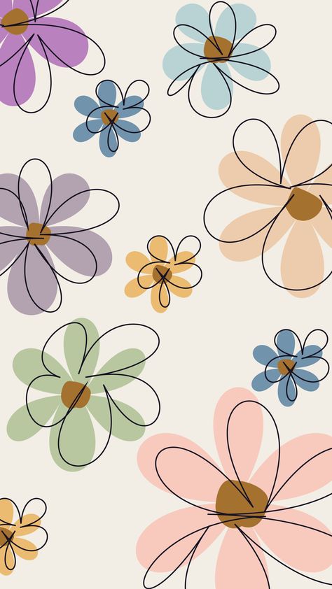 This cute floral high quality wallpaper with a good energy! Great for both wallpaper and background projects. More detail on ETSY! Floral, Floral Wallpaper Iphone, Colorful Wallpaper, Floral Wallpapers, Floral Wallpaper, Cute Flower Wallpapers, Floral Backgrounds, Wallpaper Patterns, Cute Patterns Wallpaper