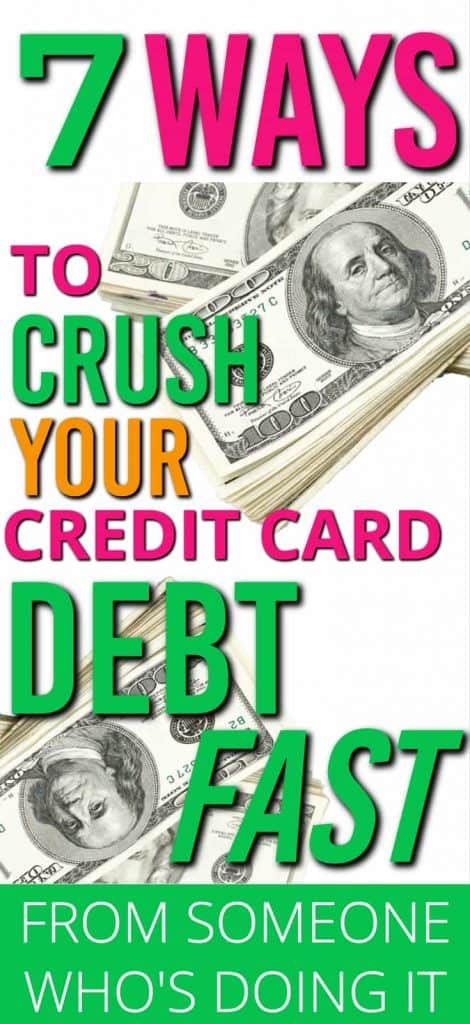 Credit card debt should be the first thing you pay off in your debt free journey. Here are 7 ways to get rid of credit card debt fast | Paying off credit card debt | How to get rid of Credit card debt | Ways to Pay Off Credit Card Debt Debt Free, Paying Off Credit Cards, Credit Card Debt Payoff, Credit Card Debt Settlement, Credit Cards Debt, Credit Debt, Credit Card Payoff Plan, Debt Payoff, Best Credit Cards