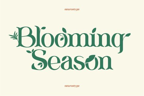 Graphic Design, Inspiration, Design, Logos, Typography, Bloom, Seasons, Spring Font, Typeface