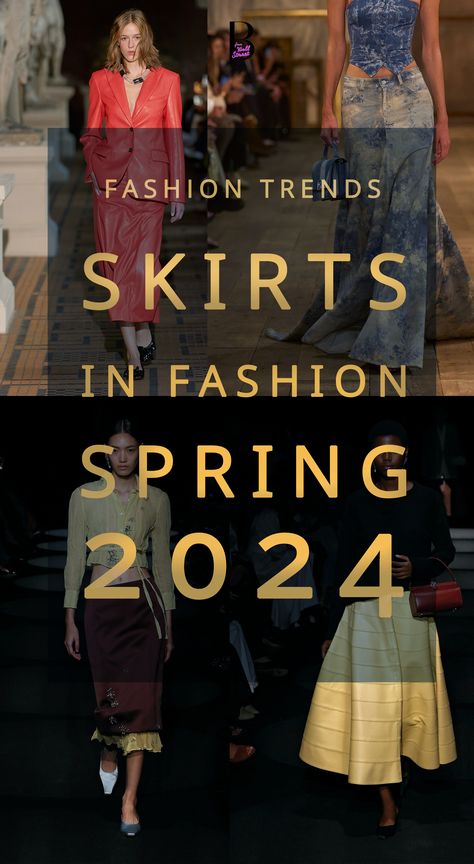 Brunette from Wall Street skirt trends spring 2024 with text overlay fashion trends skirts in fashion spring 2024 Couture, Haute Couture, Spring Wardrobe, Spring Summer Fashion Trends, Spring Fashion Trends, Spring Summer Fashion, Spring Skirts, Fashion Trend Forecast, Spring Trends Outfits