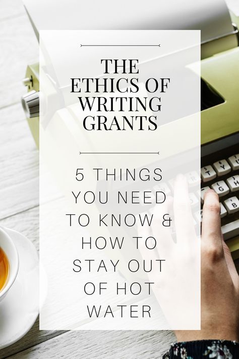 Being an ethical grant writer will keep you and your org out of trouble, but (believe it or not) it will also help  you GET more grants.  #grants #grantwriting #fundraising #arts #howto #ethics Writing Tips, Grant Proposal Writing, Need To Know, Grant Writing, Nonprofit Grants, Grant Money, Administration, Job, Nonprofit Startup