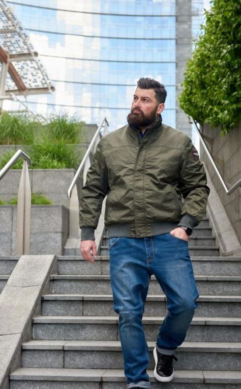 Italian brand Maxfort launched their 2nd pop up shop in NYC, beginning today through 11/10. See their new F/W collection with sizes to 10X. More details here: Jeans, Men Casual, Mens Outfits, Big Men Fashion, Mens Clothing Styles, Large Men Fashion, Outfits For Big Men, Stylish Mens Outfits, Fat Boys Fashion Men