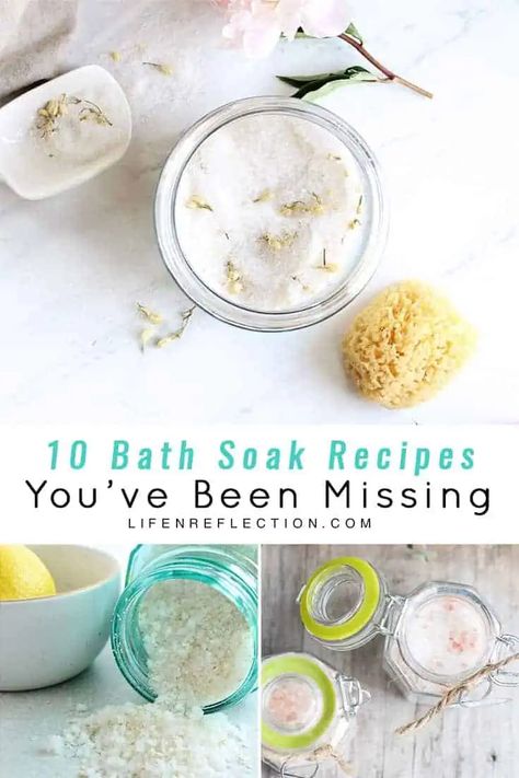 10 Incredible Bath Soak Recipes, You’ve Been Missing - LifenReflection Bath Body Works, Crafts, Scrubs, Bath Soak, Diy Bath Soak Recipes, Diy Bath Soak, Homemade Bath Products, Diy Bath Products, Bath And Body Care