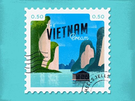 Ideas, Travel Posters, Vietnam, Design, Vietnam Travel, Travel Design, Travel Stamp, Travel Postcard, Travel Illustration
