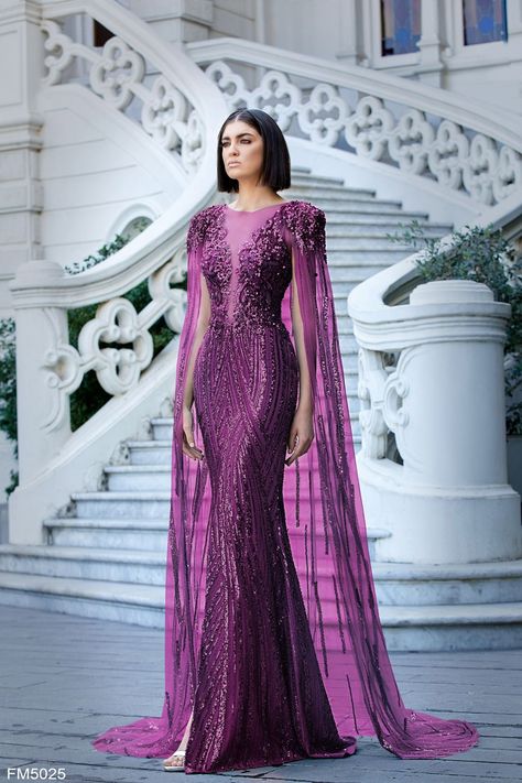 Outfits, Ball Gowns, Haute Couture, Purple Evening Gowns, Purple Gown Elegant, Evening Gowns Couture, Purple Evening Gown, Prom Dresses Blue, Tulle Evening Dress