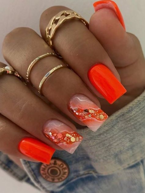 Multicolor  Collar    Color Nails Embellished   Beauty Tools Nail Designs, Uñas Decoradas, Uñas, French Manicure Acrylic Nails, Fancy Nail Art, Acrylic Nails Coffin Pink, Fancy Nails, Long Acrylic Nails, Coral Nails With Design