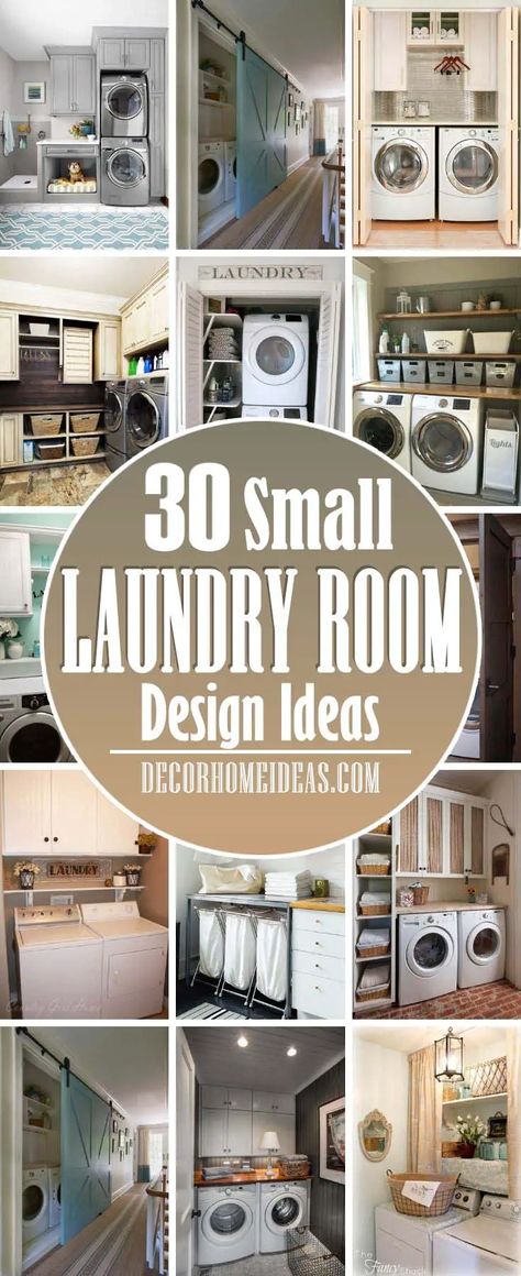Best Small Laundry Room Design Ideas. If your home isn't blessed with a huge laundry room to wash and fold your clothes, don't worry. All of these room ideas—with built-in storage tips—will help you make the most of what you do have. #decorhomeideas Design, Home Décor, Laundry Room Ideas Small Space, Small Laundry Room Makeover, Laundry Room Storage, Small Laundry Rooms, Laundry Closet Makeover, Small Laundry Room, Laundry Room Organization