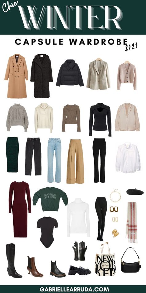 It's time to start thinking about your winter capsule wardrobe 2021! Check out my chic winter capsule wardrobe that will have you looking stylish and warm. The pieces are timeless, versatile and will help save money! Everything from a winter wardrobe checklist, must have winter style staples, and how to wear them. With a complete winter capsule wardrobe outfit guide | winter wardrobe | winter capsule wardrobe | winter capsule | winter outfits | cold weather style Capsule Wardrobe, Winter Outfits, Winter, Outfits, Winter Capsule Wardrobe, Fall Capsule Wardrobe, Winter Wardrobe, Winter Capsule, Winter Outfits Canada
