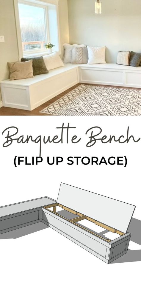 Home Décor, Diy Banquette Seating With Storage, Corner Bench With Storage, Diy Corner Bench With Storage, Diy Built In Bench With Storage, Storage Bench Seating, Dining Bench With Storage, Diy Bench With Storage, Corner Bench Kitchen Table