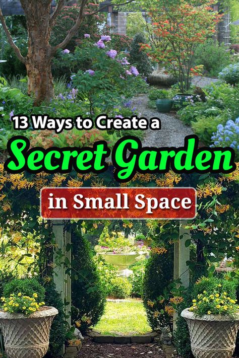 Inspiration, Home Décor, Garden Planning, Small Space Gardening, Small Hidden Garden Ideas, Garden Ideas For Small Spaces, Garden In Small Space, Small Garden Oasis, Very Small Garden Ideas