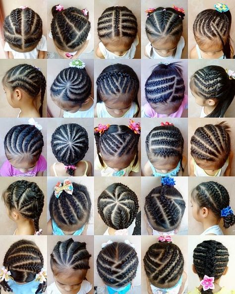 Braids for kids is one of the most simple yet effective hairstyles you can administer for African American children. Help seal in the moisture the easy way. Plait Styles, Cornrows, Cornrows Styles, Natural Hairstyles For Kids, Braids For Kids, Braid Styles, Natural Hair Styles, Kid Braid Styles, Kids Braided Hairstyles