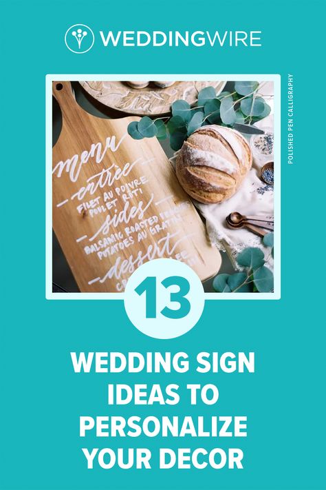 Signage is one of the easiest ways to personalize your big day. Take a look at these fresh wedding sign ideas to get inspired for your own ceremony and reception decor. Wedding, Wedding Signs, Fresh, Ideas, Decoration, Wedding Signage, Wedding Hashtag, Wedding Wire, Weddings